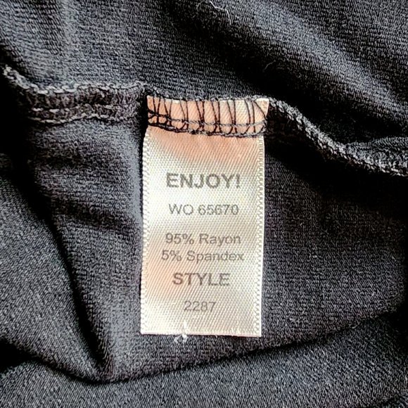 Michael Stars Black 3/4 Dolman Sleeve Tee Top One Size or Medium / Large Hi-Low - Picture 5 of 6